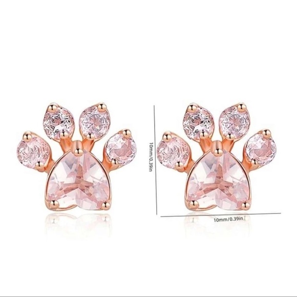 🐾 Paw Print Earrings 🐾 - Picture 3 of 5